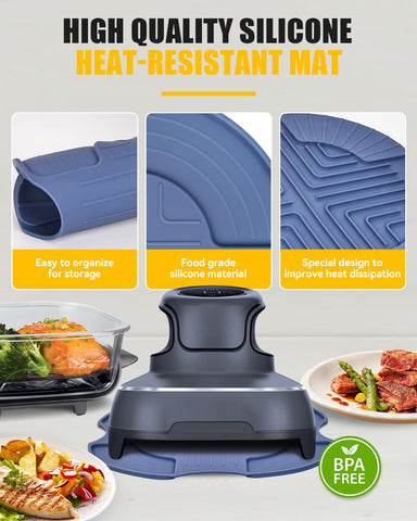 Dishwasher-safe MMH silicone mat for easy cleaning and reuse