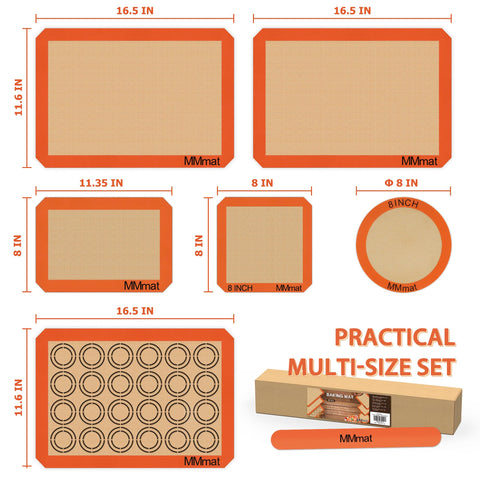 MMM MAT heat-resistant baking mats suitable for temperatures up to 500°F.