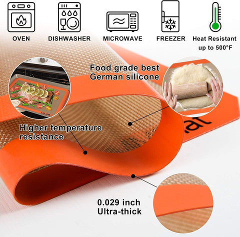 MMMAT silicone baking mat is dishwasher-safe for quick cleanup.