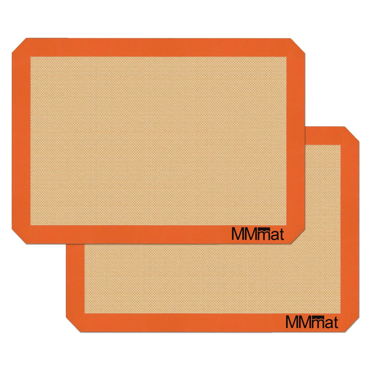 MMMAT silicone baking mat on oven rack shows a smooth nonstick surface for easy release.