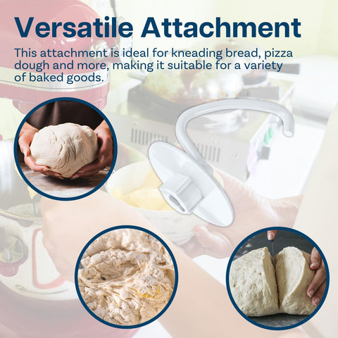 MMOBIEL Dough Hook for KitchenAid, kneads dough with consistent texture.