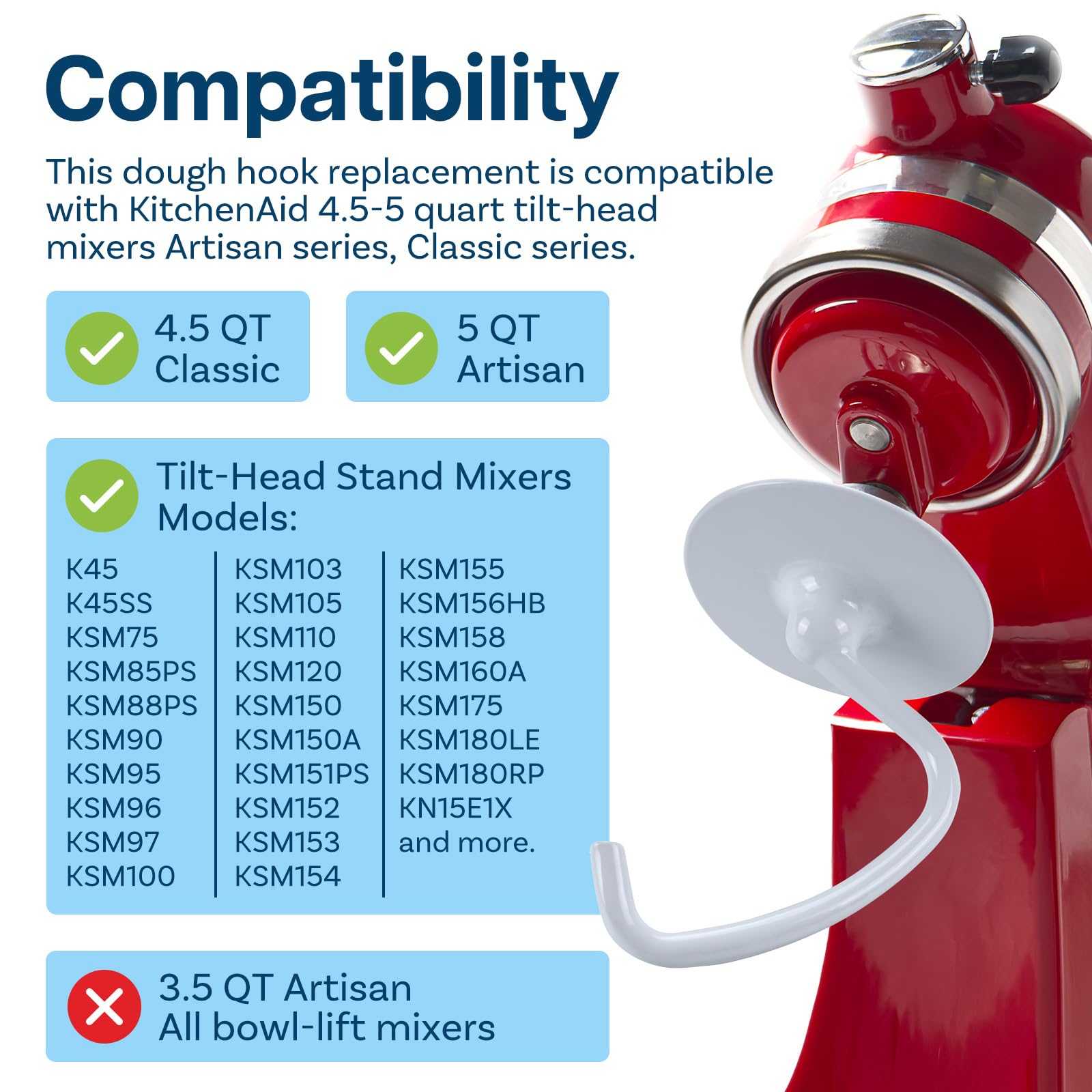 MMOBIEL Flat Beater for KitchenAid, thorough everyday mixing.