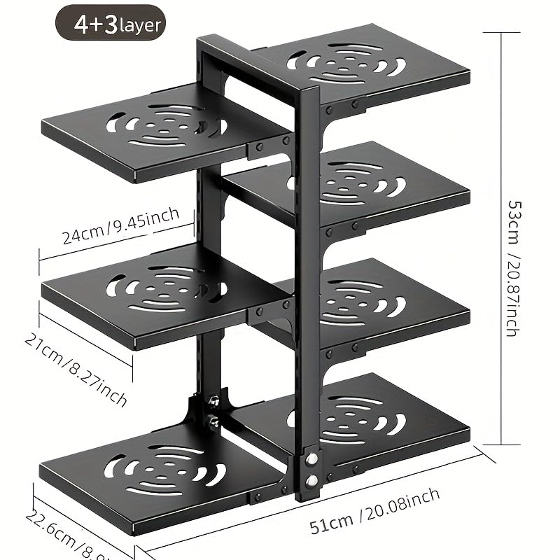Mnftive 24-inch deep shelf compatible organizer maximizes small-space kitchens