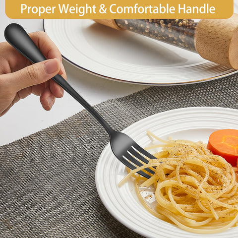 Dishwasher-safe black silverware for easy cleanup