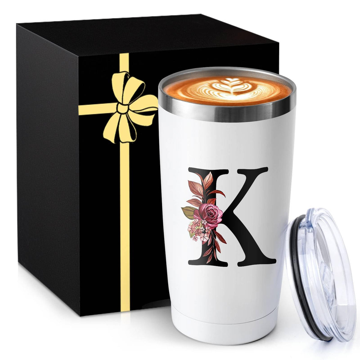 MNZZ 20oz insulated cup with lid keeps drinks hot on the go