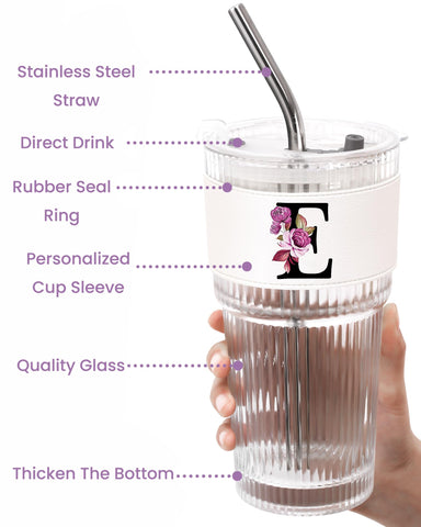 MNZZ glass cup suits hot coffee or cold beverages anywhere