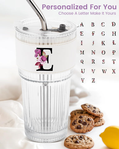 MNZZ glass cup with ribbed texture offers a comfortable one-handed grip