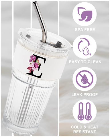 MNZZ leather-covered monogram adds a personal touch to a glass