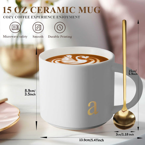 MNZZ gift-packaged monogram mug ideal for birthdays and anniversaries.