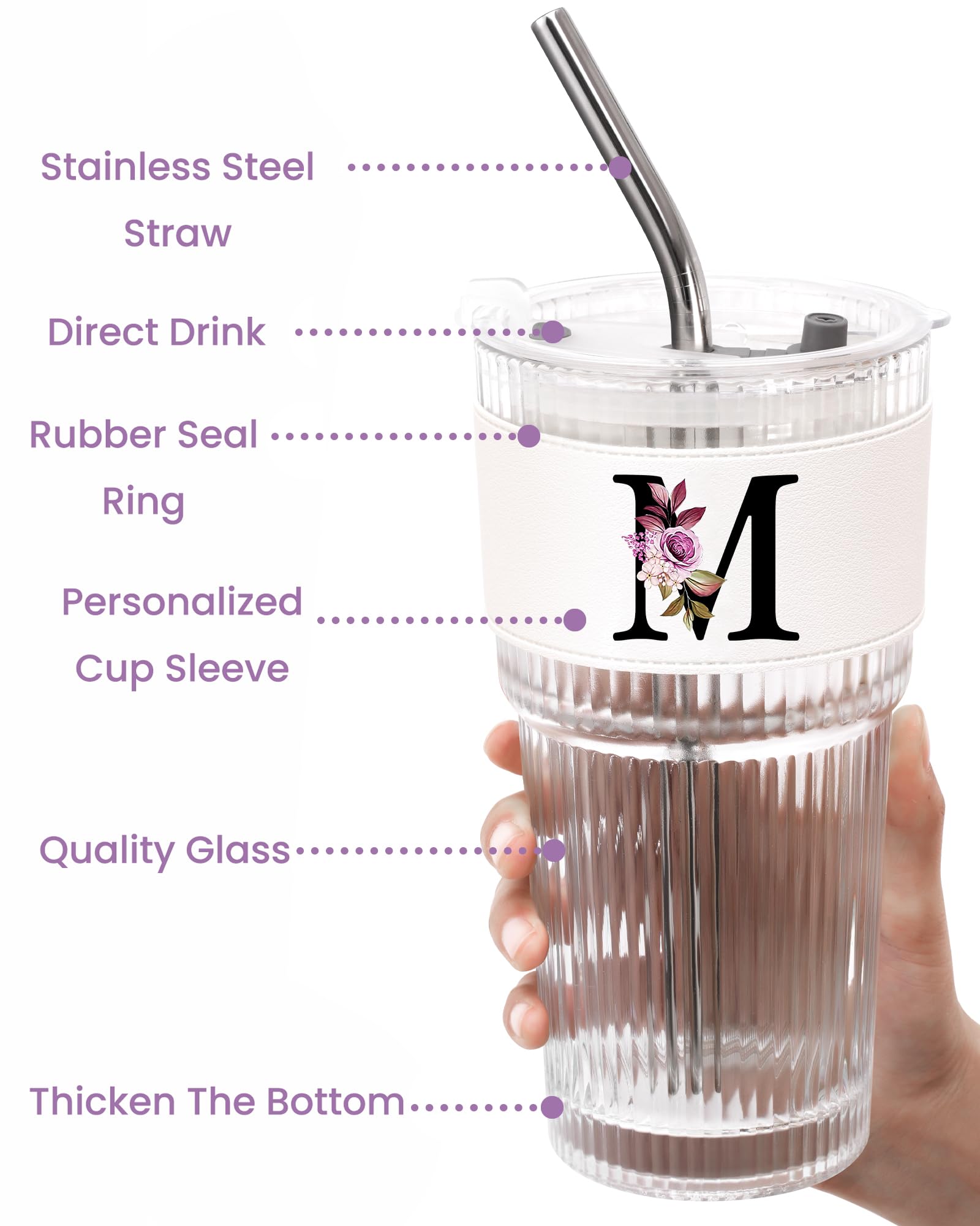 MNZZ portable glass cup, lightweight and easy to carry.