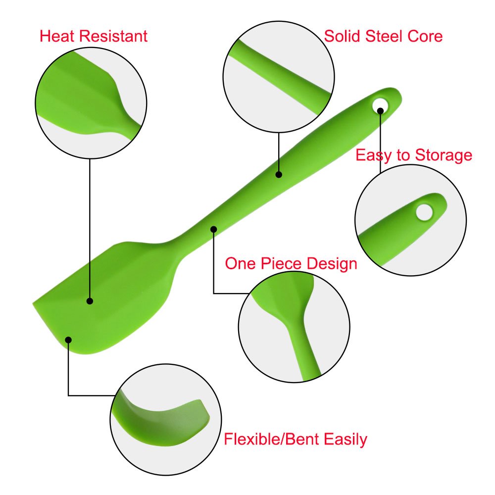 MOACC spatulas ergonomic handle provides comfortable grip during stirring and folding.