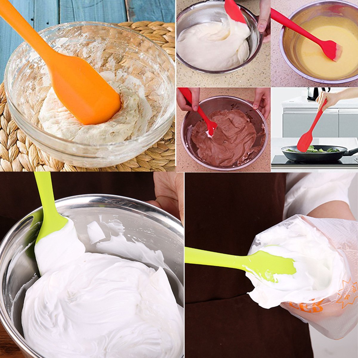 MOACC silicone spatulas stainless-core inside ensures daily durability.