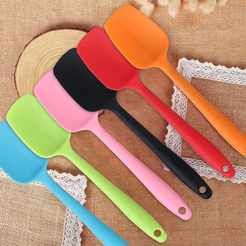 MOACC silicone spatulas with stainless-steel inside for sturdy, confident mixing.