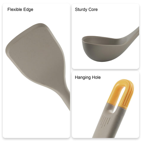 MOACC solid ladle demonstrates smooth pouring of sauces and soups.