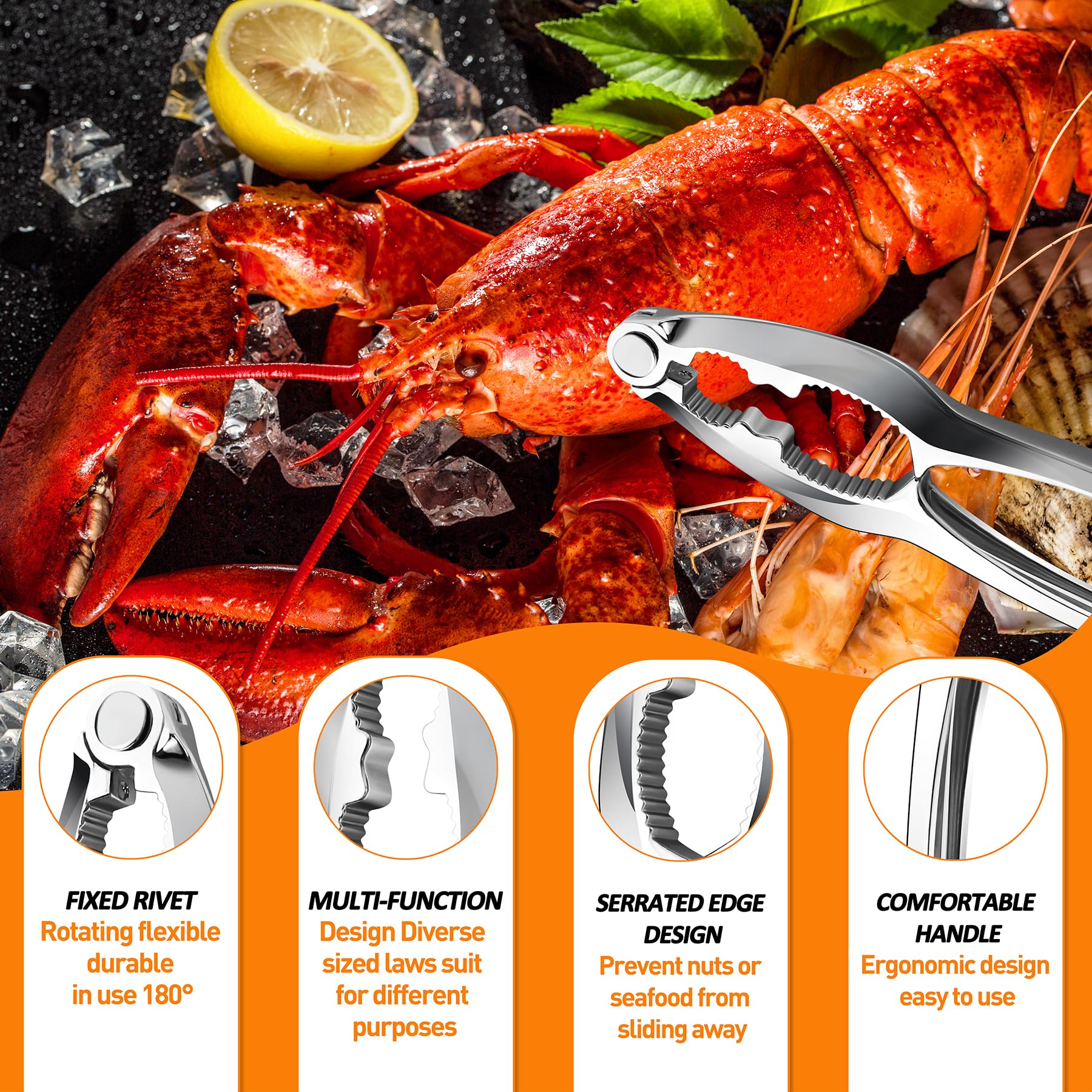 Mobzio crab leg forks: cleanly extract meat from crab legs.