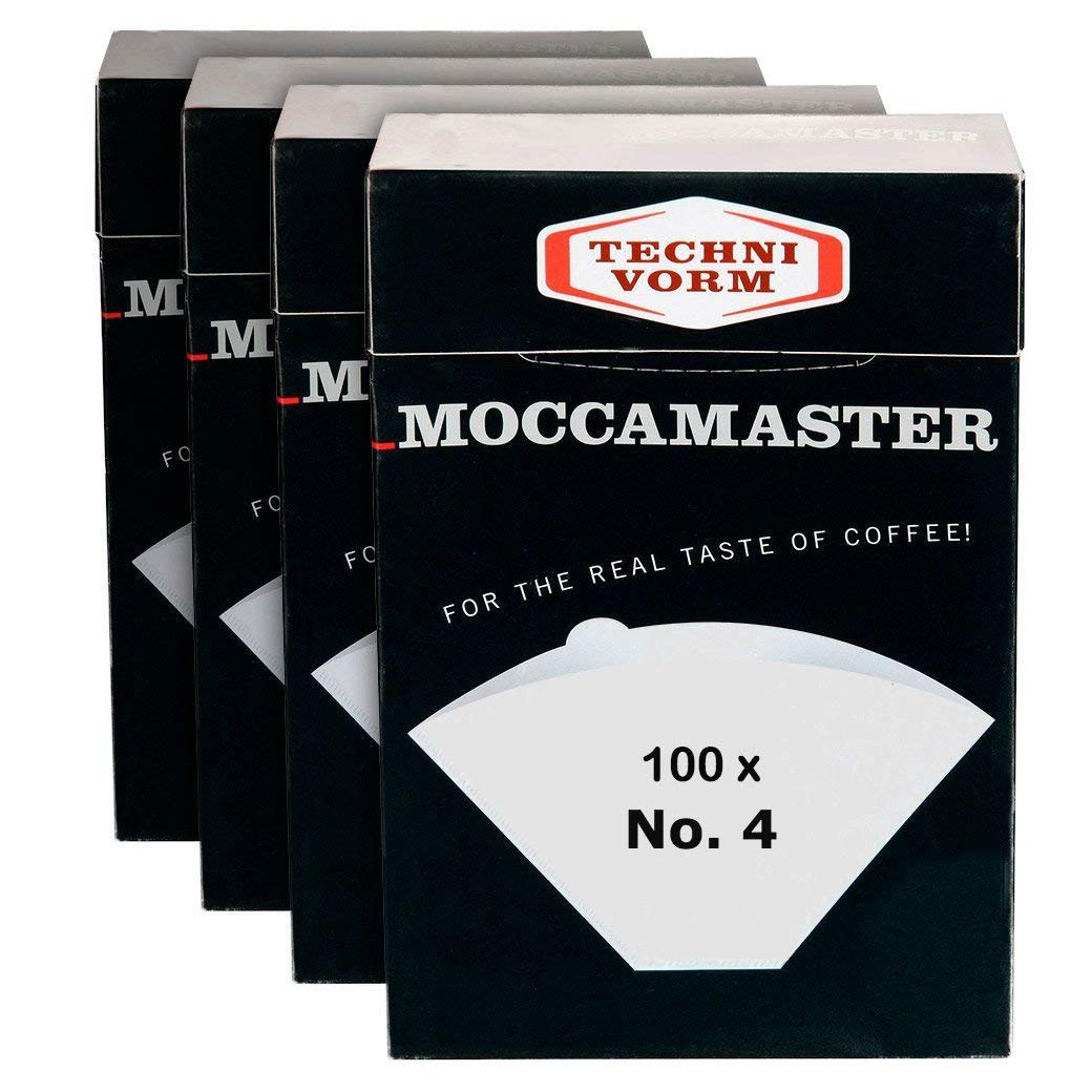 Moccamaster 85022 White No 4 paper filter pack for clean extraction and consistent brews