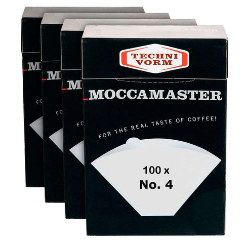 Moccamaster 85022 White No 4 paper filter pack for clean extraction and consistent brews