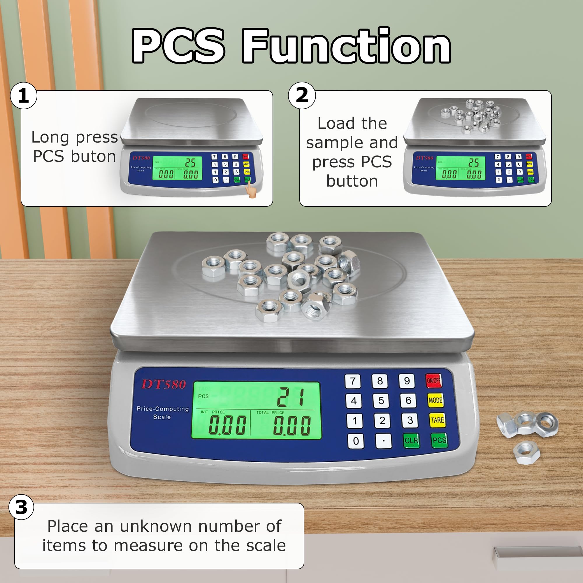 MOCCO 1g readability enables precise counting and portioning.