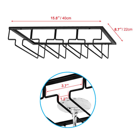 MOCOUM easy-install wine glasses rack with included screws for quick mounting