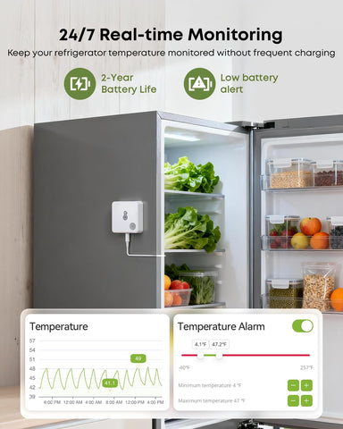 MOCREO Alexa compatibility for quick voice fridge temperature checks.