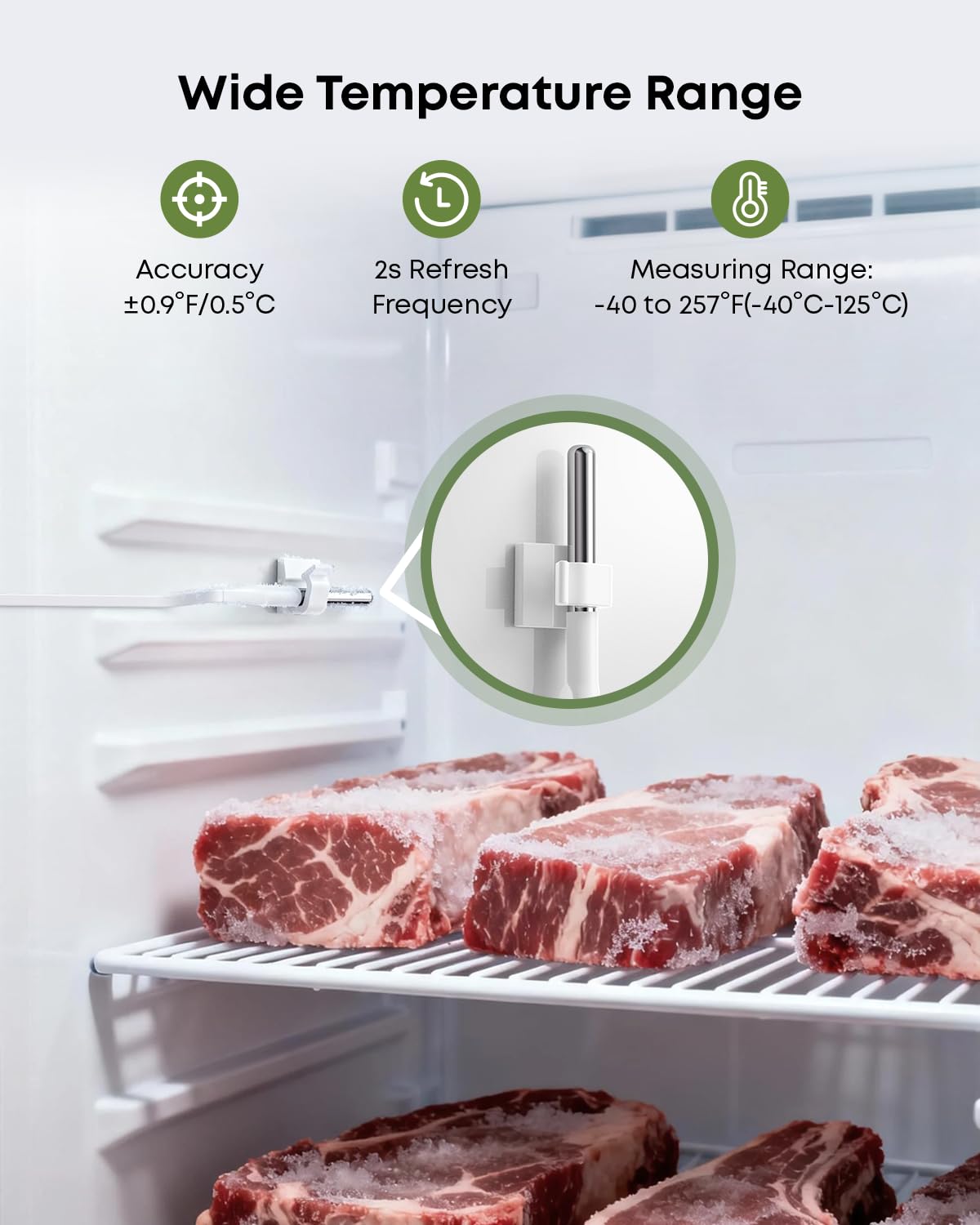 MOCREO app notifications showing fridge temperatures remotely.