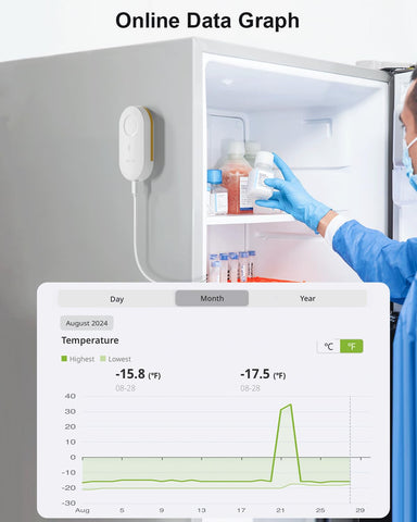 MOCREO industrial-grade sensor delivers precise temps across wide freezer and fridge ranges.