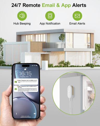 MOCREO remotely monitored temperatures trigger app and email alerts to prevent spoilage.