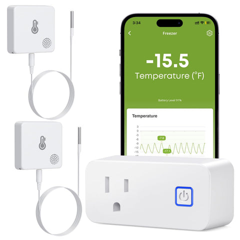 MOCREO WiFi refrigerator thermometer hub real time monitoring for fridge safety.