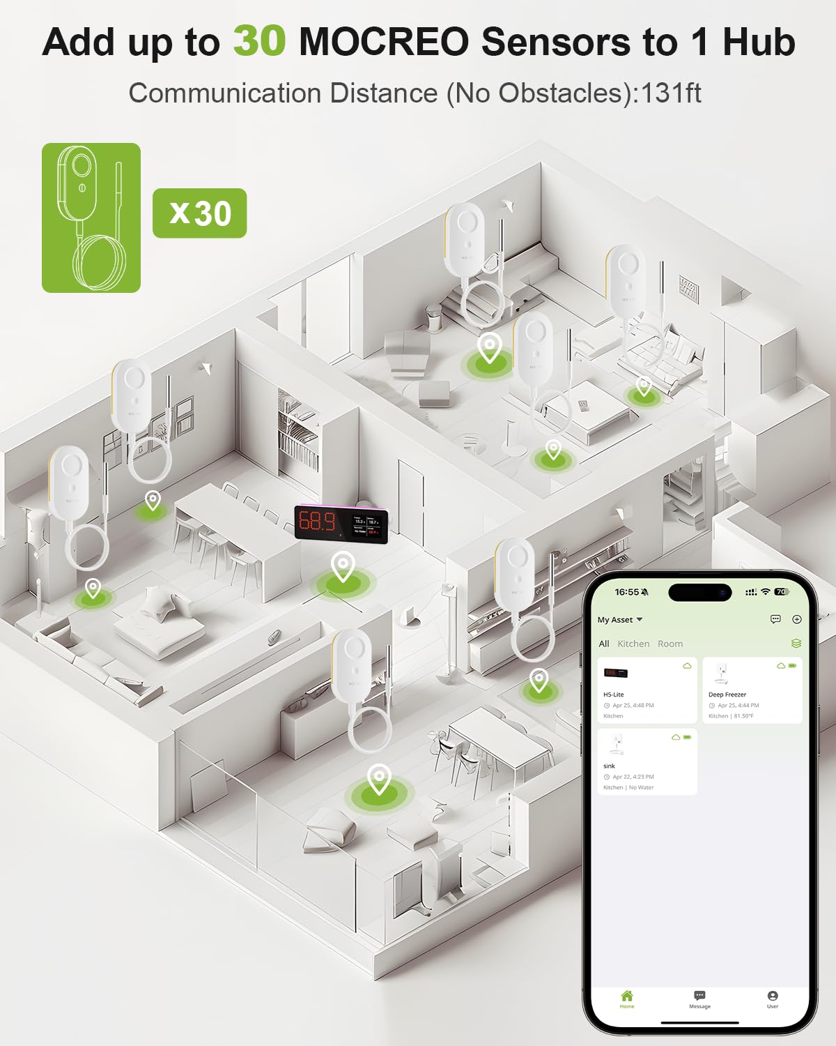 MOCREO wifi temperature monitoring makes remote checks simple.