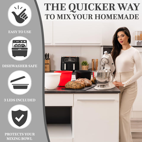 MODAURA MixAid saves space by replacing extra bowls and keeping the kitchen organized