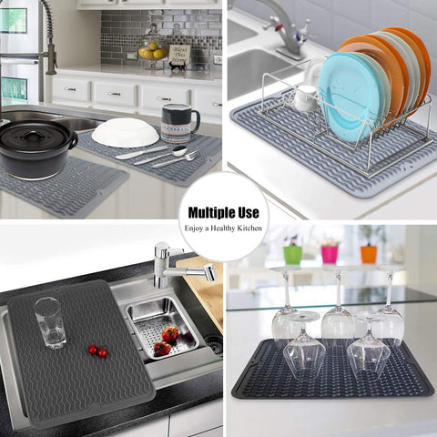 MODENGKONGJIAN counter-use mat catches drips, keeps surfaces dry