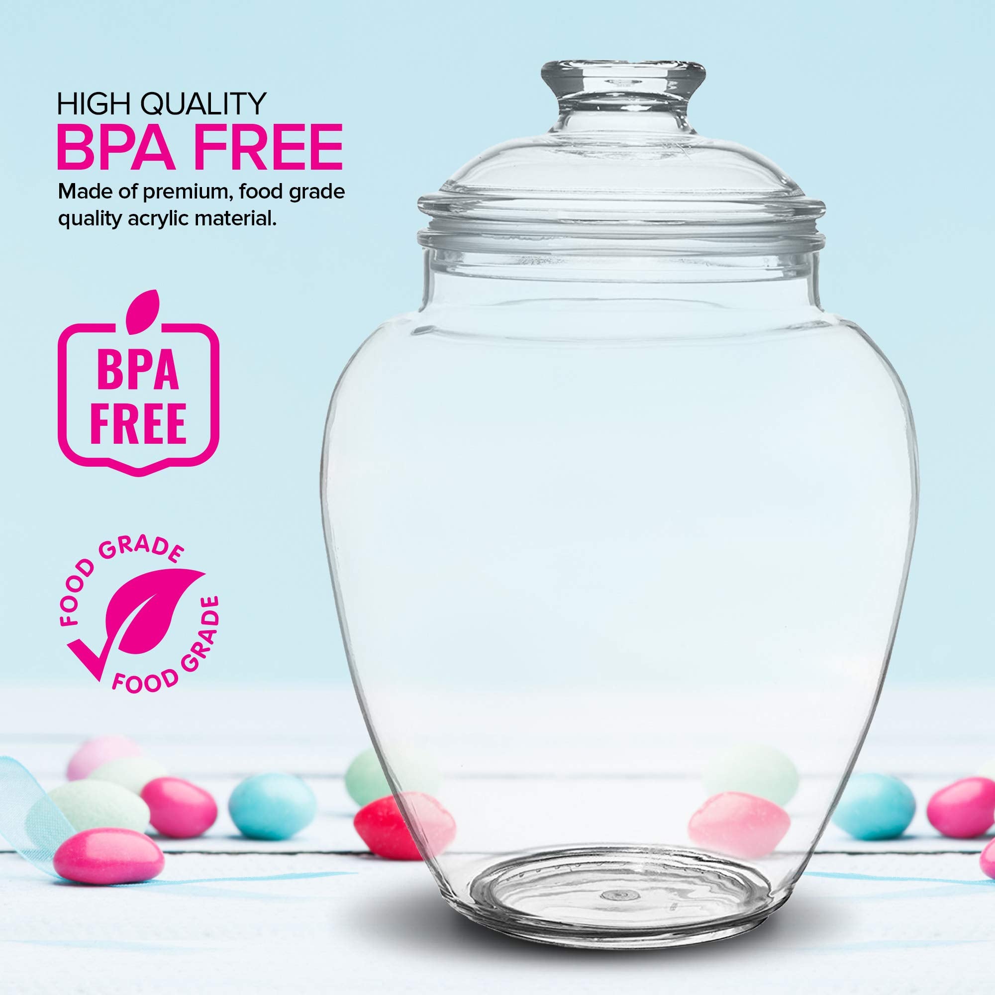 Modern Innovations apothecary jar durable construction for home storage.