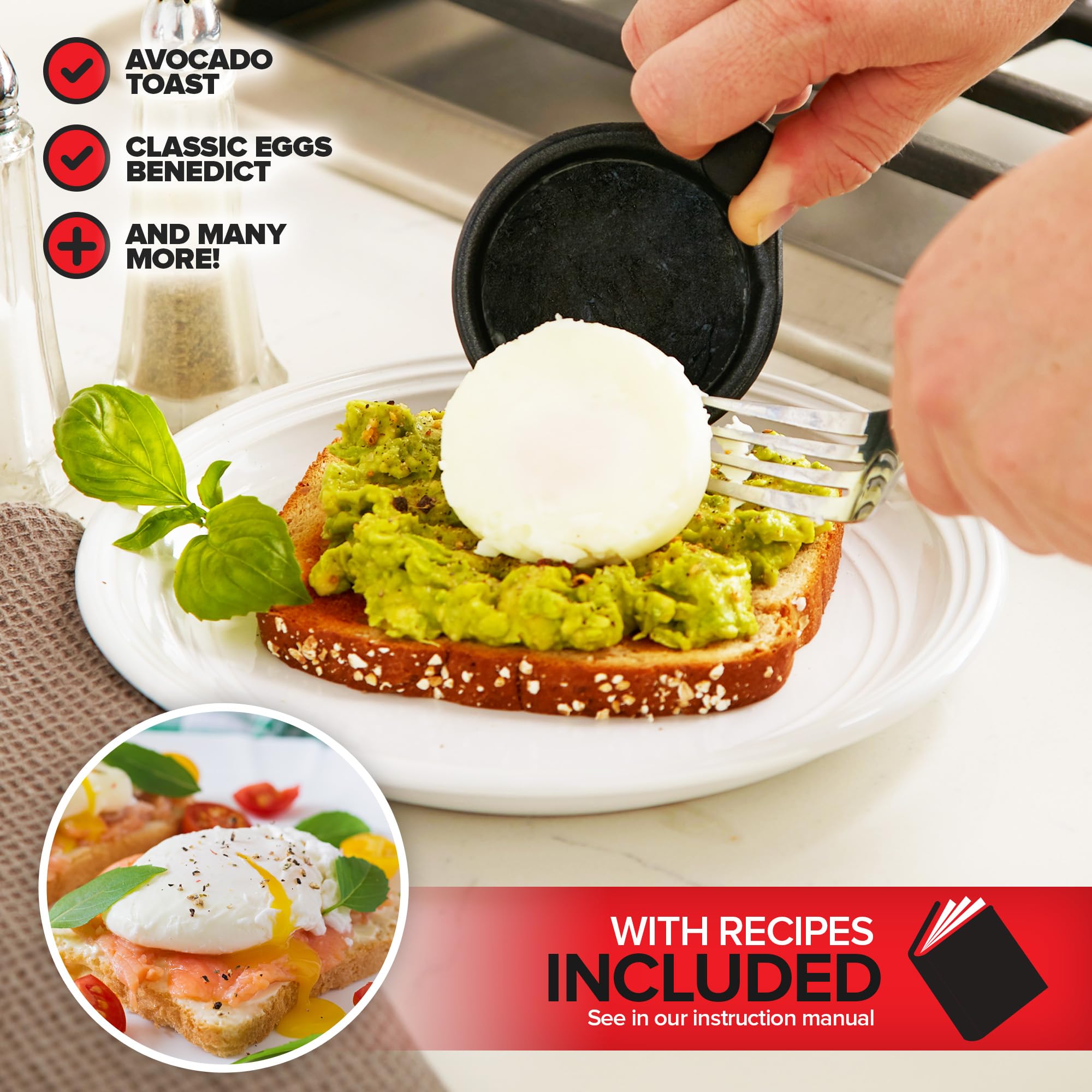 Modern Innovations dishwasher-safe design makes cleanup quick after busy weekend breakfasts
