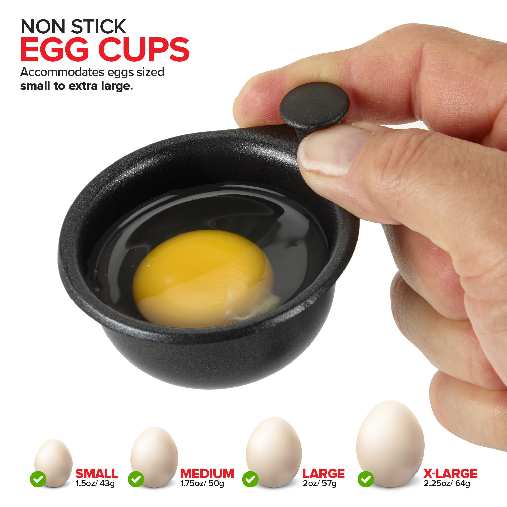 Modern Innovations egg poacher pan in compact size fits easily in small kitchens