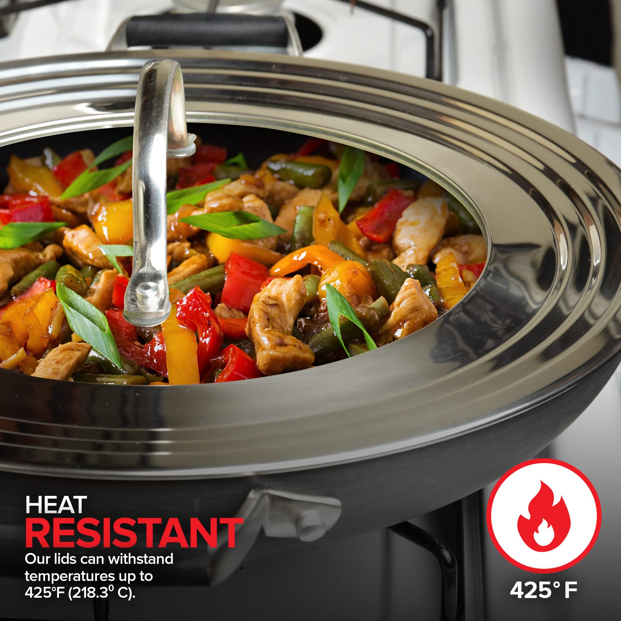 Modern Innovations dishwasher-safe lid cleans quickly after meals.
