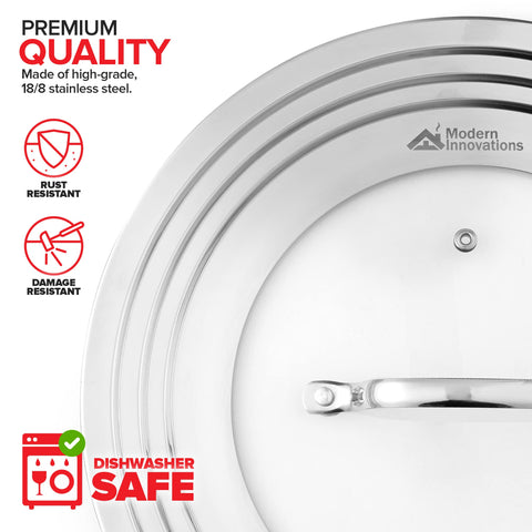Modern Innovations stainless steel handle provides a secure grip during use.