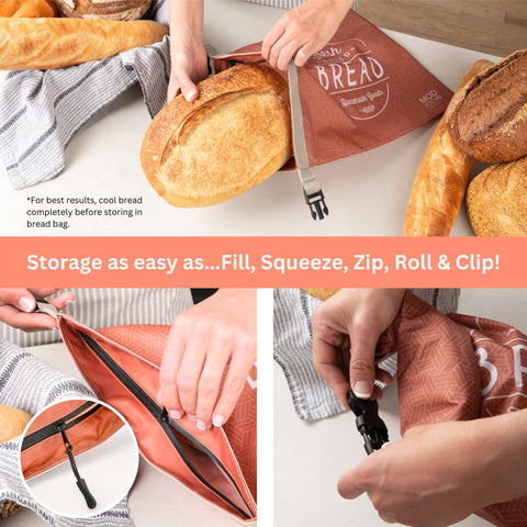 ModKitchn sourdough loaf bags fit large loaves and baguettes for storage.