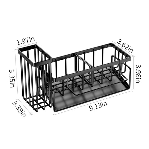 MODRACKLY carbon black sink organizer blends with modern kitchen decor