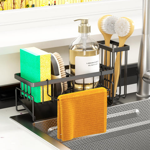 MODRACKLY sponge holder sink caddy keeps counters dry and organized.