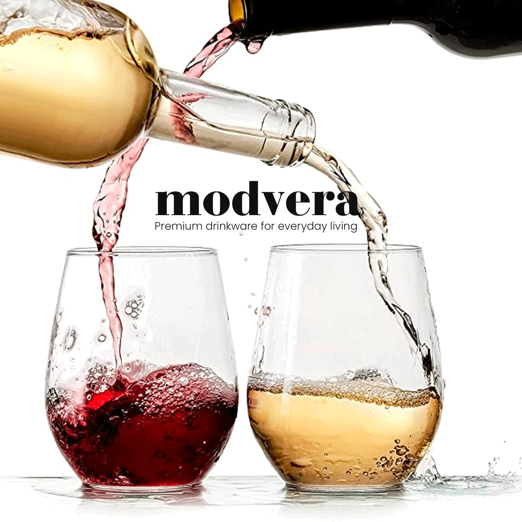 Modvera wine glass showing chip-resistant rim design for long-lasting use