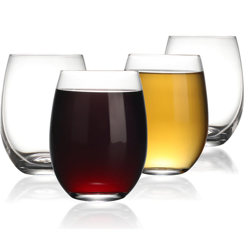 Modvera stemless wine glasses 15oz party essentials ideal for gatherings