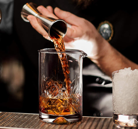 MOFADO crystal cocktail mixing glass makes a stylish gift for aspiring bartenders and lovers of craft cocktails