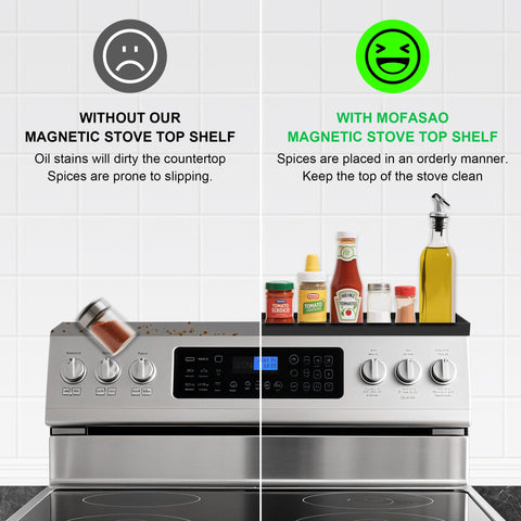 Mofason non-slip magnetic tray keeps spices stable during cooking