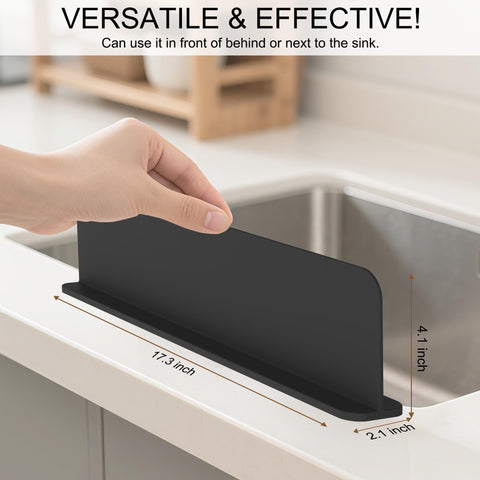 Mofason silicone splash guard side view shows suction cups for easy installation.