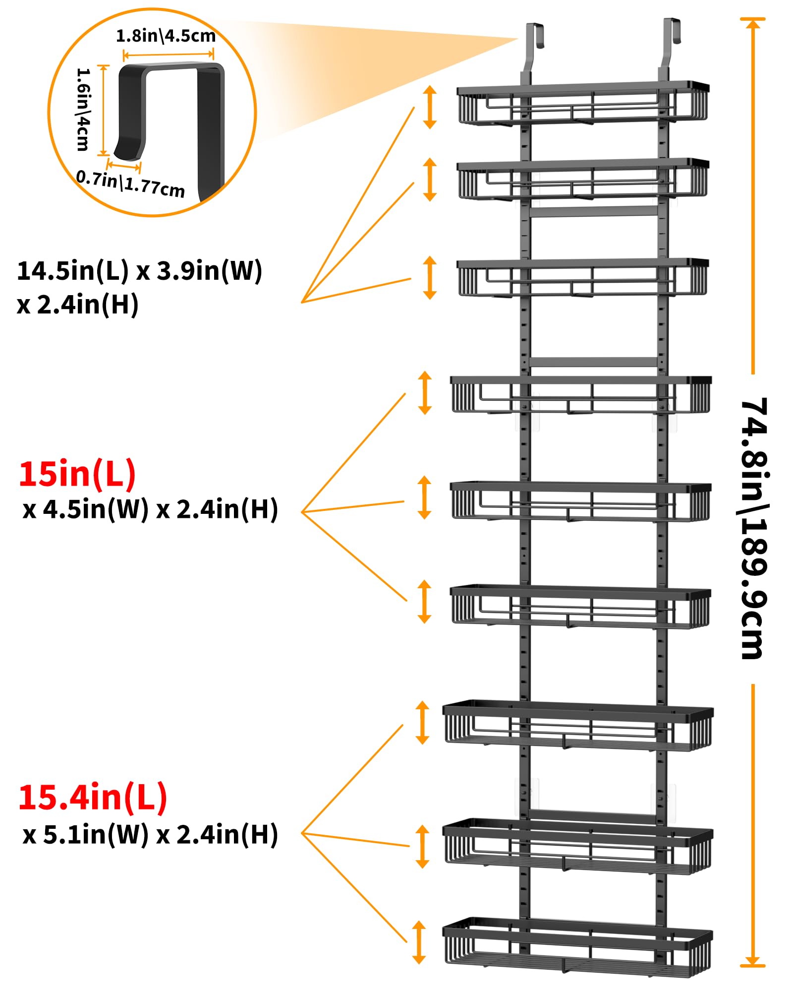 Moforoco 9-Tier unit on door showing organized jars and cans.