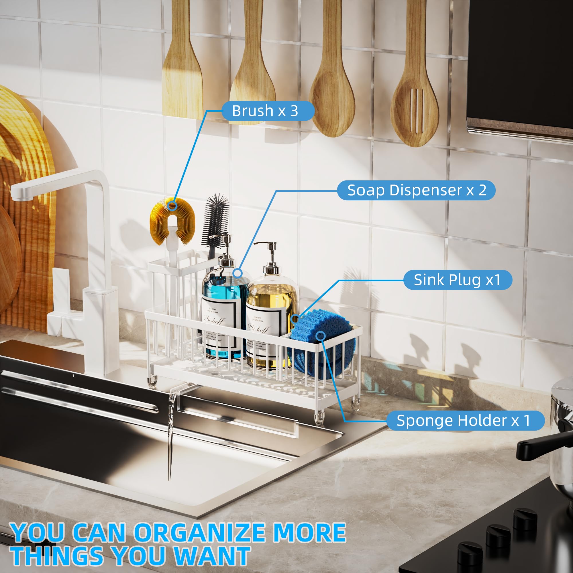 Moforoco installation-free use on kitchen counters or bathroom vanities.