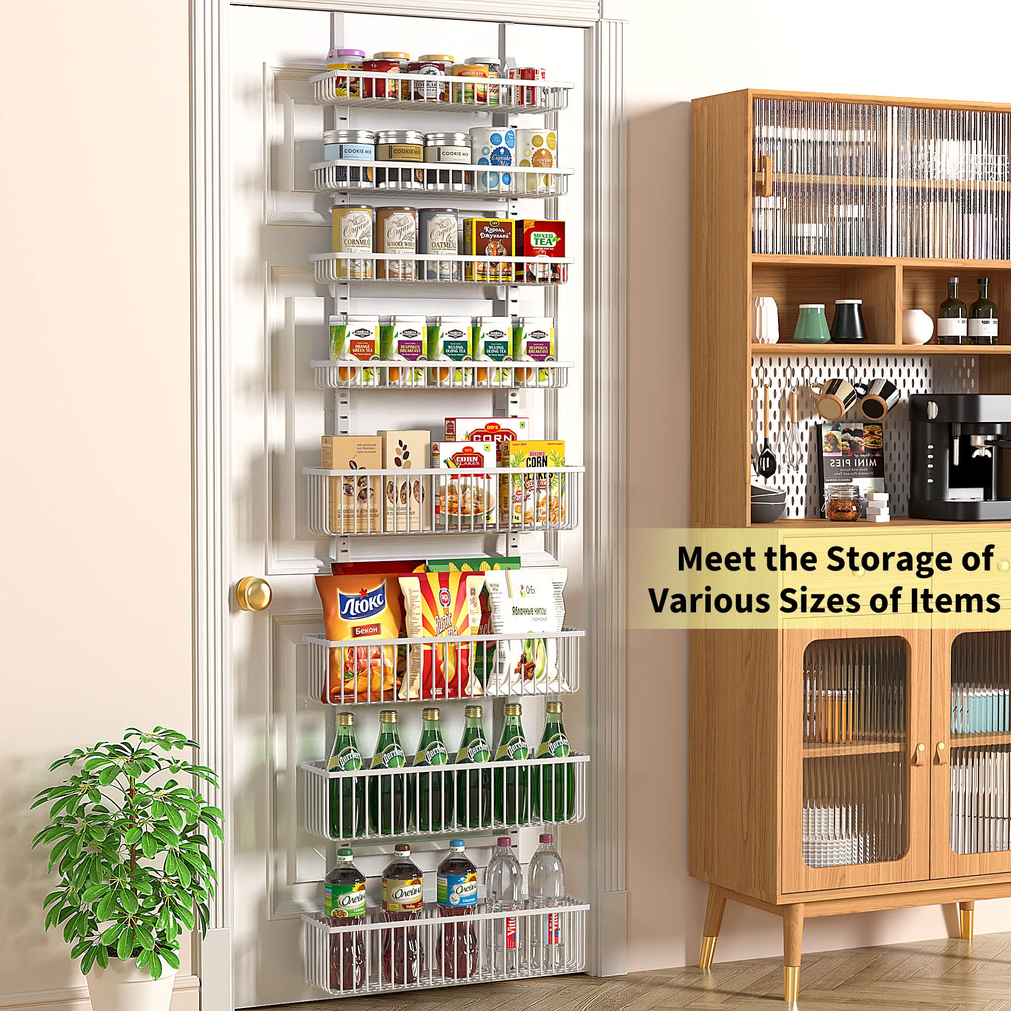 Moforoco anti-swing door organizer provides stable storage for busy kitchens