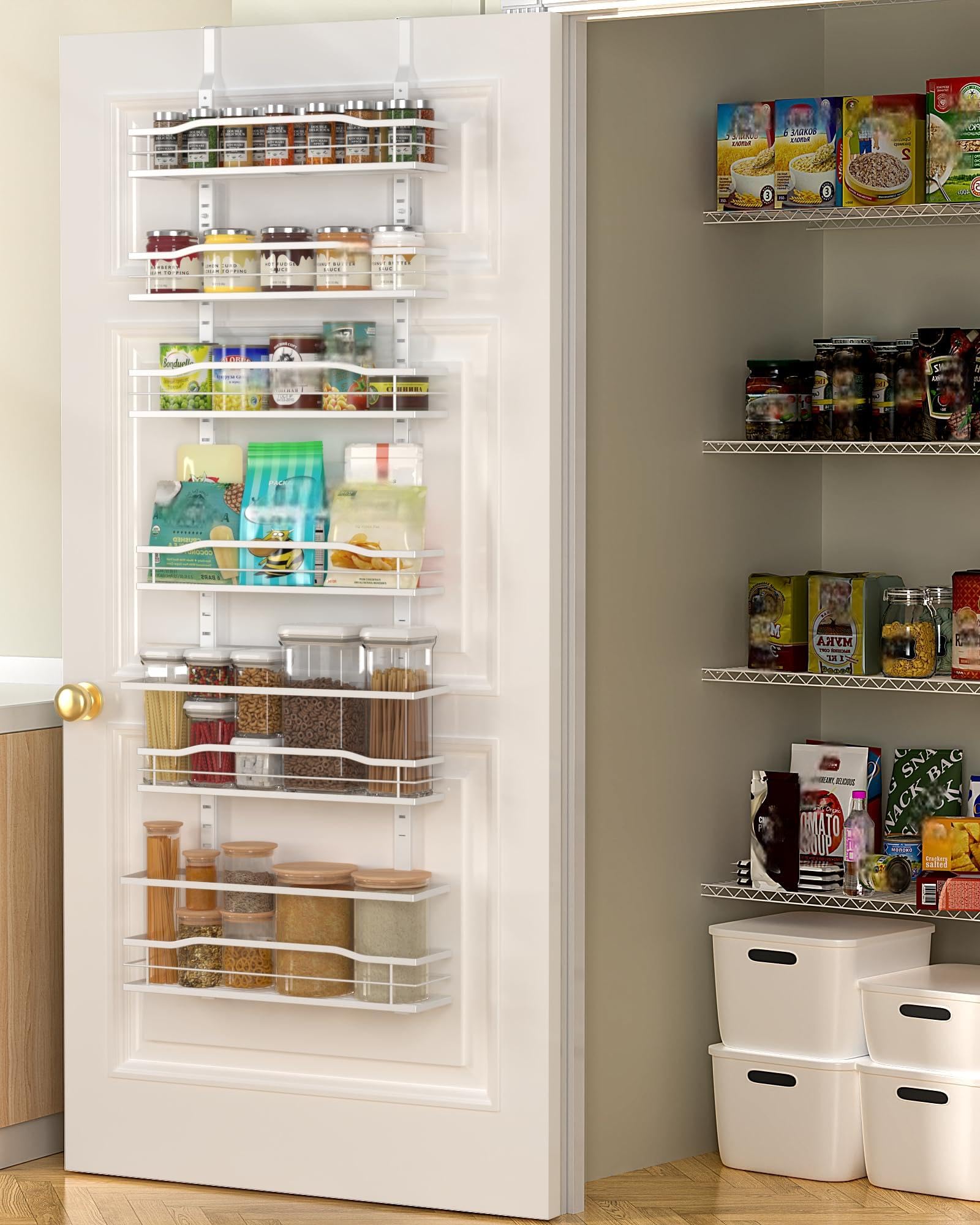 White finish complements modern kitchens and utility rooms