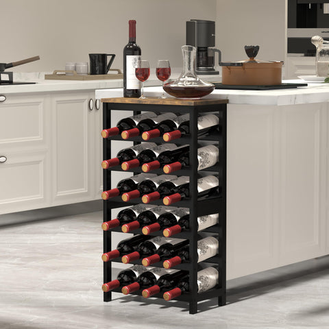 MOGELAFOO 24-bottle wine display shows organized bottle arrangement