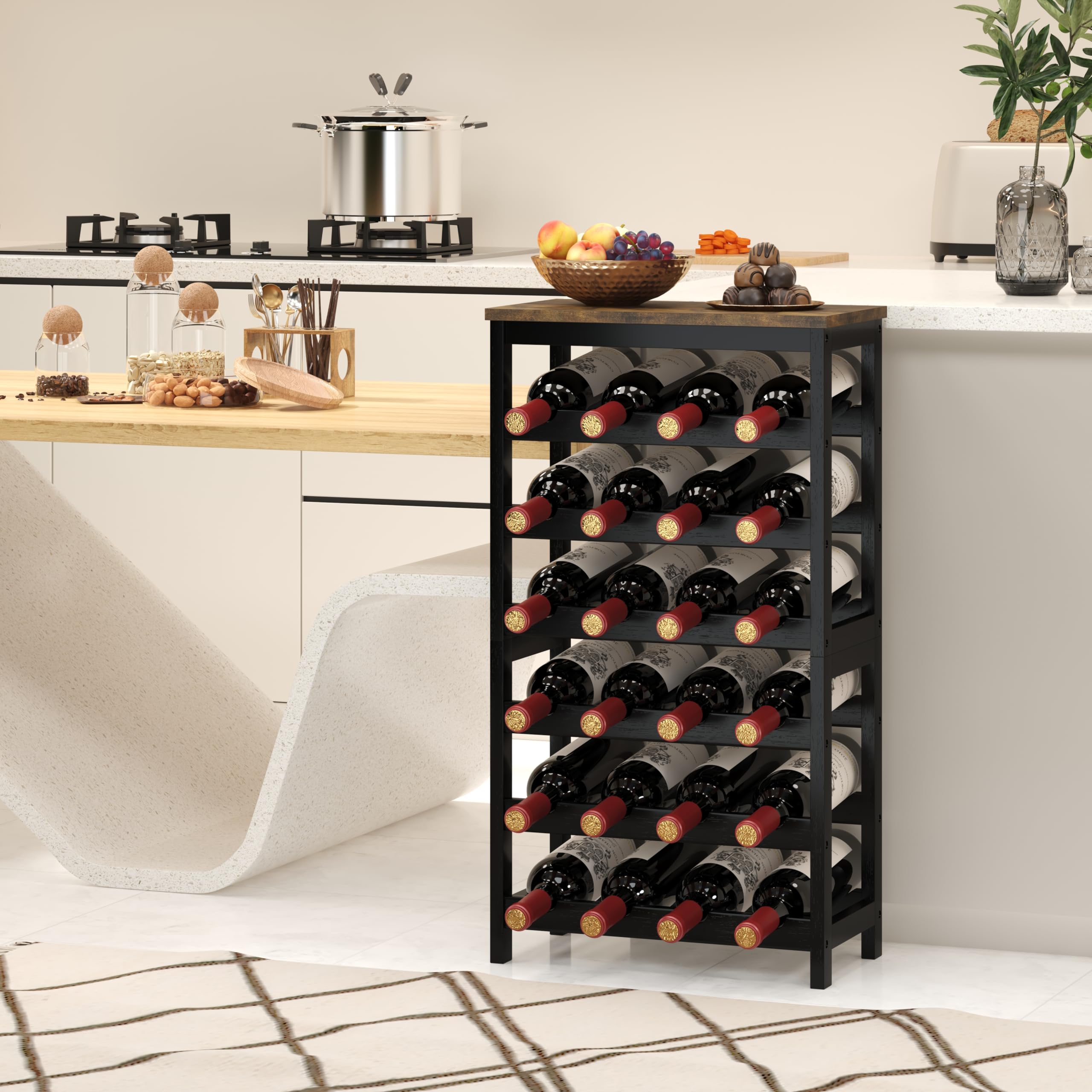 MOGELAFOO table-top wine rack ready for quick setup and display